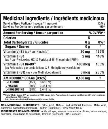 Allmax Aminocore Pink Lemonade 945g & Nutrition - Aminocore BCAA - 8g BCAAs - 100% Pure Branch Chained Amino Acids - Gluten Free - Pineapple Mango - 945 Gram - Buy Online on GoSupps.com