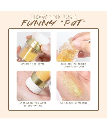 NewBang Highlighter Powder Stick - Shimmer and Shine for Face, Eyes, Lips, Hair & Body - 1 Ounce - Buy Online on GoSupps.com