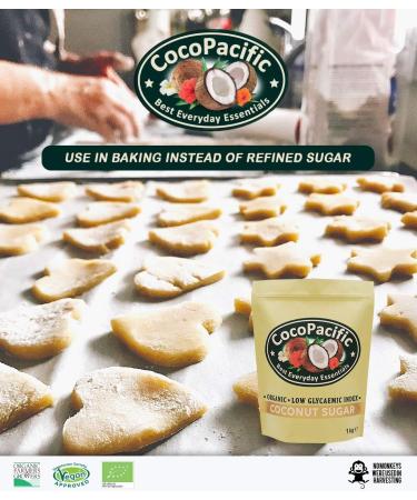 CocoPacific Organic Coconut Sugar 2kg | Unrefined Natural Sweetener | Low Glycaemic Index | 100% Pure & Non-GMO - Buy Online on GoSupps.com