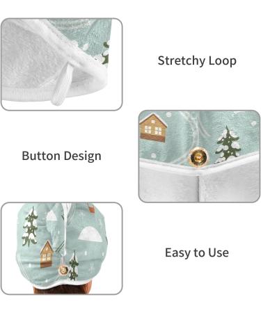 Microfiber Hair Drying Towel for Women - 2 Pack Quick-Dry Turban Wrap with Buttons - Buy Online on GoSupps.com
