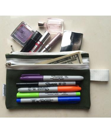 Augbunny 100% Cotton Cosmetic Bag - Canvas Zipper Pouch for Makeup Spring Folder Wallet & Phone - 454 ml - Buy Online on GoSupps.com