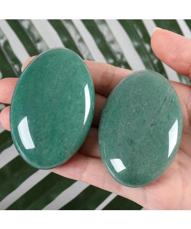 Buy Xiannvxi 2.4 Polished Green Aventurine Worry Stones - Natural Crystal Gemstones for Reiki Healing & Massage | International Shipping - Buy Online on GoSupps.com