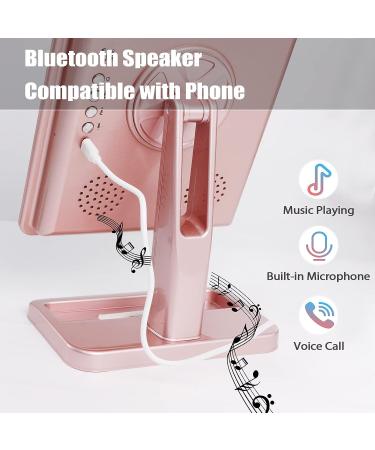 Hansong Vanity Makeup Mirror with Lights Bluetooth 20 LEDs Touch Screen Speaker Rose Gold - Buy Online on GoSupps.com