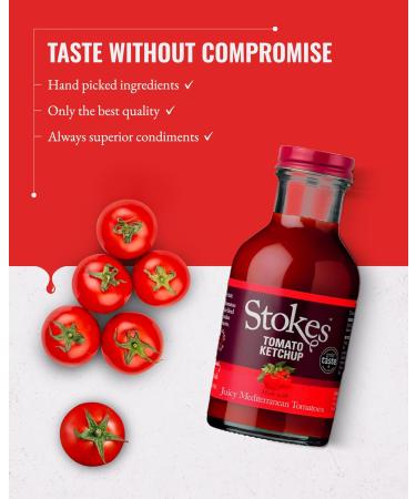 Stokes Real Tomato Ketchup 3PK Rich & Vibrant Tomato Sauce Perfect Red Sauce For Full English Breakfast Award Winning Ketchup Thick & Juicy Tomato Sauce Ketchup With Juicy Mediterranean Tomatoes Real Tomato Ketchup 3 x 300g - Buy Online on GoSupps.com