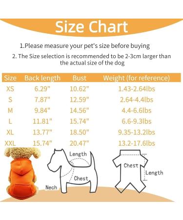Buy Waterproof Winter Dog Coat Warm Jacket for Puppies & Medium Dogs | Cozy Fleece Hoodie with Bag (1104B Orange L) - Buy Online on GoSupps.com