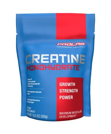 ProLab Nutrition Creatine Monohydrate Micronized Powder 5G of Pure Creatine for Muscle Strength Power & Endurance Fast Absorbing Unflavored (300g) (60 Servings) 1 Ounce (Pack of 1)