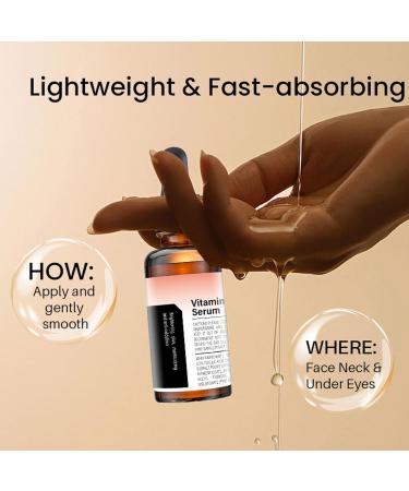 Organic Vitamin C Facial Serum Essence - Hydrating Serum for Men & Women - 1pc - Buy Online on GoSupps.com