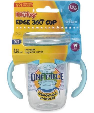 Nuby No Spill 360 Edge 2 Stage 8 oz Drinking Rim Cup with Removable Handles & Hygienic Cover  Colors May Vary 1 Count (Pack of 1) - Buy Online on GoSupps.com