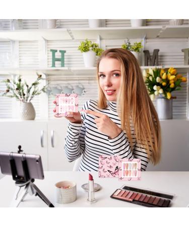 35 Pcs Empty Press on Nails Packaging Box Set - Pink | Includes White Background Papers & Double Sided Tape | Ideal for Nail Business - Buy Online on GoSupps.com