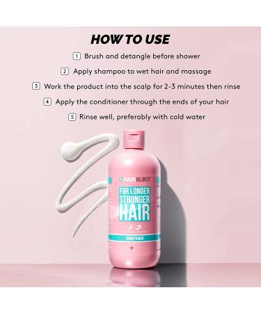 Hairburst Hair Growth Conditioner for Women - Reduces Hair Loss, Strengthens Growth - SLS and Paraben-Free - Coconut & Avocado Aroma - 350ml - Buy Online on GoSupps.com