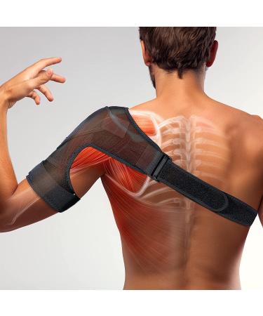 Thx4Copper Adjustable Shoulder Bandage - Dual Support for Shoulder Pain Relief (Unisex L/XL) - Fits Left/Right - Buy Online on GoSupps.com