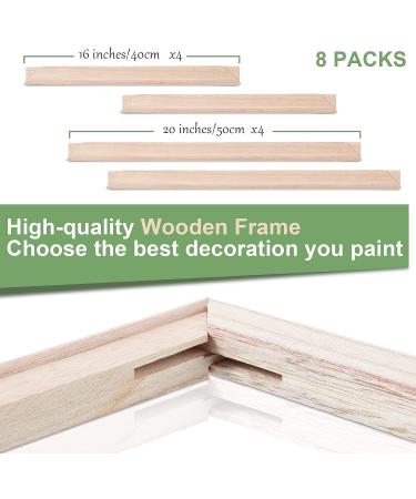 2-Piece 16x20 Inch Pine Wood Canvas Stretcher Bars Set for DIY Art - Home Studio Decoration & Oil Painting Frame Supplies - Buy Online on GoSupps.com
