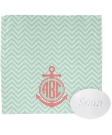 YouCustomizeIt Personalized Chevron & Anchor Washcloth