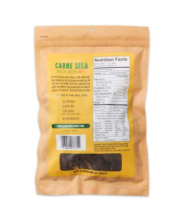 Peoples Choice Beef Jerky - Carne Seca with New Mexico Hatch Green Chile - 1lb Bag, Sugar Free, Zero Carb, High Protein Snack - Gluten Free & Keto Friendly - Buy Online on GoSupps.com