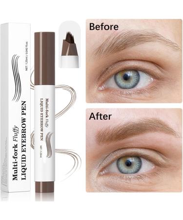 Eyebrow Pen 125ml Smudge Resistant And Water Resistant Pencil Multiple Forks Liquid Pen Point for Women and Girls for Daily Use Work Date Parties Sports and Travel 3 - Buy Online on GoSupps.com
