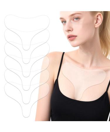 Pacify 6 Pack Silicone Chest Wrinkle Pads Reusable Chest Wrinkle Patches for Wrinkles Overnight & Side Sleeping