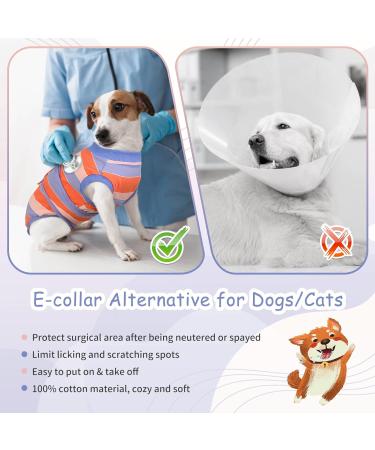 Kuoser Dog Recovery Suit - Breathable After Surgery Body for Male & Female Dogs | Anti-Wound Suit & E-Collar Alternative in Orange & Blue - Buy Online on GoSupps.com