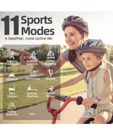 HOOMOON Kids Fitness Tracker Watch - IP68 Waterproof Activity Tracker with Sleep Tracking, 11 Sport Modes, Calorie Counter, Alarm Clock & Reminder - Great Gift for Boys, Girls & Teens - Light Purple - Buy Online on GoSupps.com