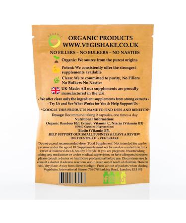 Hair Skin and Nails Vitamins Biotin 10 000 g Bamboo Extract Vitamin C & Niacin Vegan Capsules Hair Growth Radiant Skin & Strong Nails (200 Capsules) - Buy Online on GoSupps.com