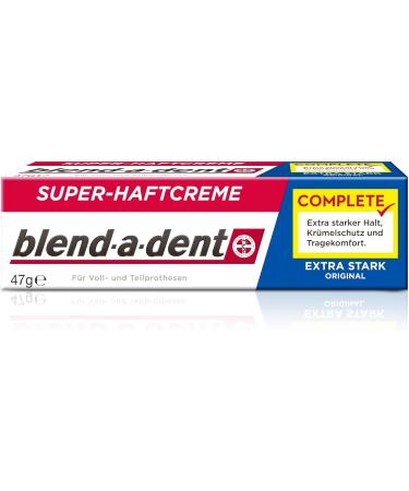 Blend-a-dent COMPLETE ORIGINAL Super Adhesive Cream - Pack of 3 (3 x 47g) | Extra Strong Denture Adhesive for Secure Hold - Buy Online on GoSupps.com