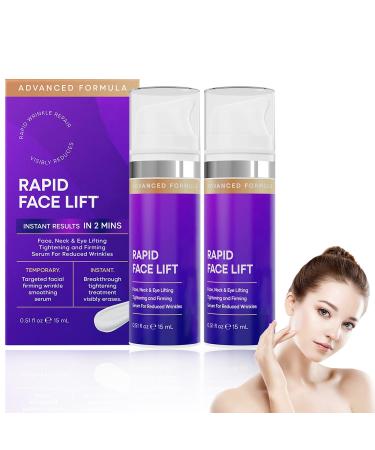 2pc Instant Face Lift Cream  Rapid Face Lift for Reduce Crow's Feet  Dark Circles  Eye Bags  and Instant Wrinkles on the Eyes  Neck  and Face of Women and Men
