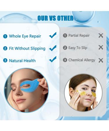 Blue Copper Peptide Under Eye Patches Reduce Dark Circles Puffiness & Wrinkles | 5 Pairs | International Shipping - Buy Online on GoSupps.com