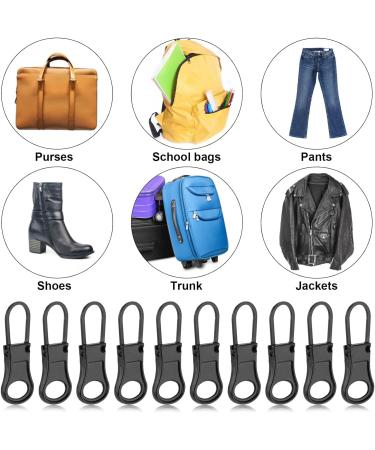 Ouligay 12-Piece Metal Zipper Pull Tabs for Jackets Jeans Luggage | Removable Replacement Zippers - Buy Online on GoSupps.com