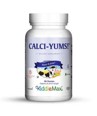 Maxi Health KiddieMax Calcium - CalciYum! - Flavored -Animal Shaped Chewies - Kosher (90 Count) 90 Count (Pack of 1)