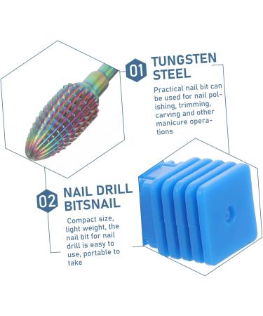 Ipetboom Tool Nail Bits for Nail Drill Manicure Drill Bits Nail Drill Bits for Nail Salon Acrylic Nail Drill Bits Manicure Art Drill Bits Cuticle Pusher Nail Clippers Grinding Head Women's 5.4x1.2cm Colorful - Buy Online on GoSupps.com
