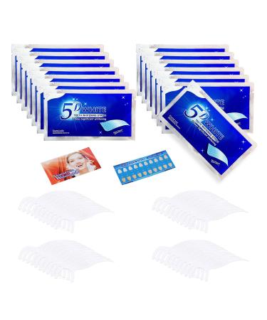 A pack of 28 (14 pairs) tooth white strips and 40 individually packaged tooth silk tooth white kit resistant formula and mint taste quickly removes all stains.