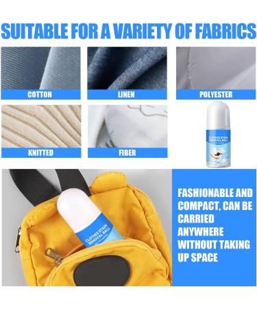 Portable Stain Remover Clothes Stain Remover Portable Stain Remover No-wash Instant Stain Remover Pen Stain Remover Roller-Ball Cleaner for Clothes Roll Bead Design 50ml - Buy Online on GoSupps.com