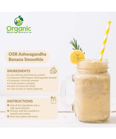Organic Ashwagandha Root Powder - Lab Tested for Purity | Non-GMO Indian Ginseng from India - 1.10 lbs Resealable Bag by SHOPOSR - Buy Online on GoSupps.com