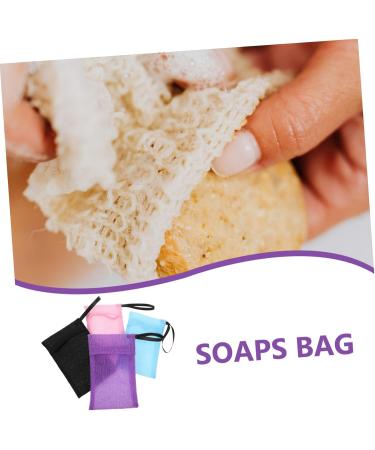 Baluue 4pcs Soap Bag Soap Holder Soap Bar Storage Soap Pouch for Shower Soap Net Shampoo Bar Bag Nylon - Buy Online on GoSupps.com