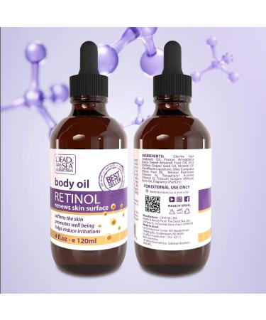Dead Sea Collection Body Oil for Dry Skin - Retinol & Vitamin E Moisturizing Oil - Pack of 2 (4 Fl.Oz Each) - Buy Online on GoSupps.com
