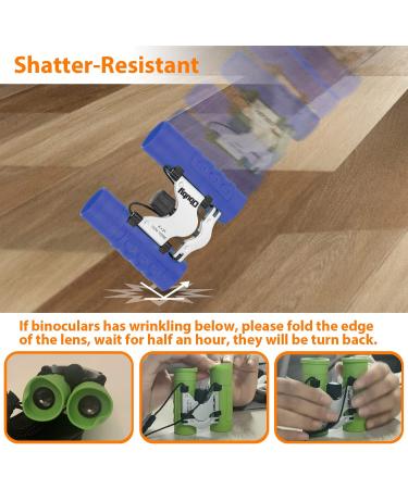 Obuby Kids Binoculars 8x21 - High-Resolution Optics for Bird Watching, Travel, Camping - Perfect Gift for Boys and Girls Ages 3-12 - Compact and Lightweight - Blue - Buy Online on GoSupps.com