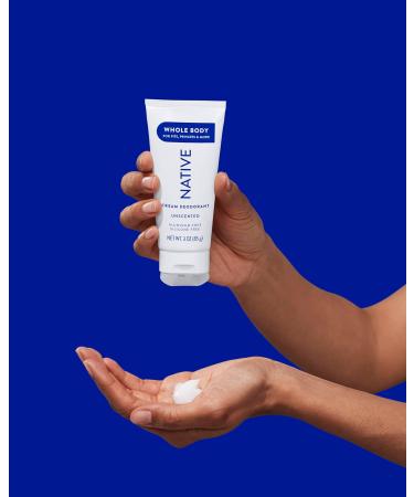 Native Whole Body Deodorant Cream Contains Naturally Derived Ingredients Deodorant for Women & Men | 72 Hour Odor Protection Aluminum Free with Coconut Oil and Shea Butter | Unscented - Buy Online on GoSupps.com