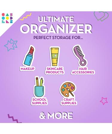 Caboodles On-the-Go Makeup Box for Girls - White Opal Hard Plastic Organizer with Integrated Mirror & Safe Closure for Travel - Spacious Glitter Storage - Buy Online on GoSupps.com