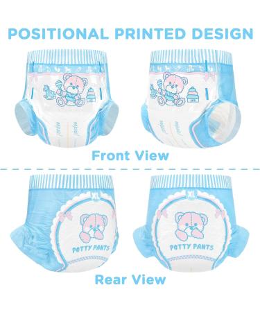 Shop LittleForBig Adult Printed Diapers - X-Large 10 Pack Potty Pants for Comfortable Fit - Blue XL - International Shipping Available - Buy Online on GoSupps.com