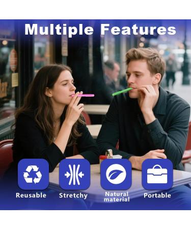 5Pcs Portable Chewable Breather Quit Smoking with 5 Refill Sticks Chewable Breather Sticks Quit Smoking Sticks with Multiple Flavors for Concentration - Buy Online on GoSupps.com