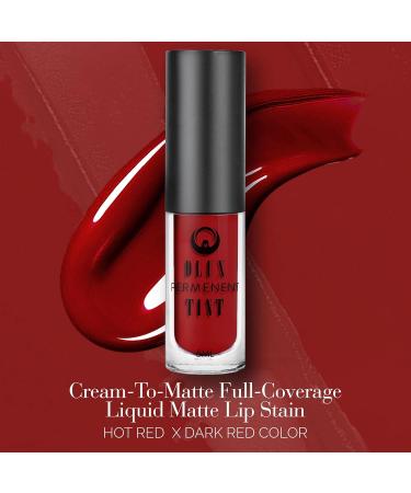 Long-Lasting Cream-to-Matte Lip Stain - Waterproof Kissy Red Lipstick | Full Coverage Smudge-Resistant Velvety Texture - Shop Internationally - Buy Online on GoSupps.com