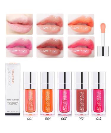 Hydrating Lip Glow Oil | Long Lasting Lip Gloss & Balm | Moisturizing Lip Oil for Dry Lips - Rosewood 012 - Buy Online on GoSupps.com