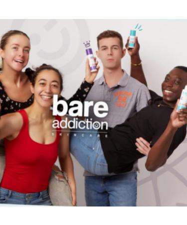 Bare Addiction 150ml Daily Skincare Foaming Gel Cleanser for Deep Cleansing and Reducing Excess Oil Spots Redness and Blocked Pores - Buy Online on GoSupps.com