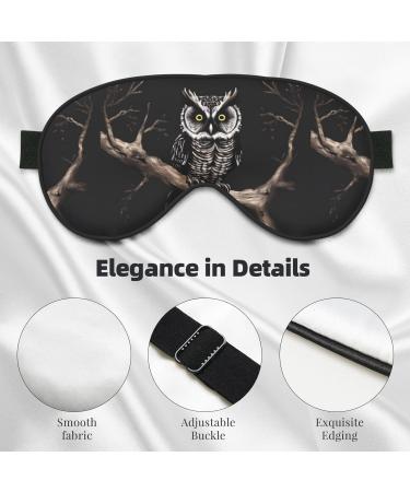 Late Night Owl Unisex Adjustable Blackout Sleep Eye Mask - Perfect for Home Travel Yoga & Office Naps - Buy Online on GoSupps.com