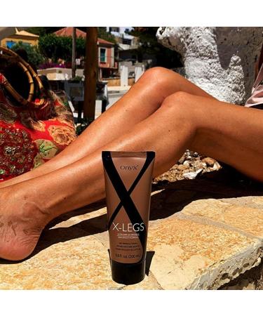 Onyx X-Legs Ultra Dark Leg Bronzer - Indoor/Outdoor Tanning Lotion | Hair Growth Inhibitors | Anti-Cellulite Oil | Skin Firming | Extreme Body Bronzer - Buy Online on GoSupps.com