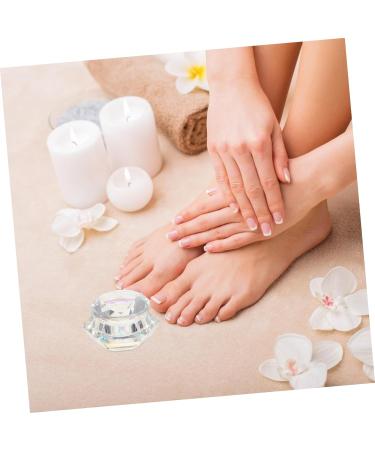minkissy 2pcs Nail Art Crystal Cup Glass Crystal Cup Glass Ashtray Nail Liquid Cup Crystal Powder Dish Glass Jar with Lid Nail Art Supplies Nail Gel Nail Removal White Crystal Powder Plate 6.5x6.5cmx2pcs Whitex2pcs - Buy Online on GoSupps.com