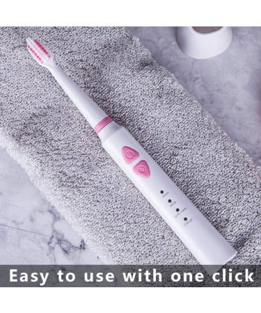 Rechargeable Electric Toothbrush Induction Charging Type Soft Hair Waterproof Tooth Cleaner for Adult Pink - Buy Online on GoSupps.com