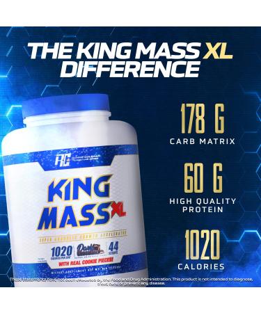 Ronnie Coleman King Mass XL Mass Gainer Protein Powder - 60g Protein, 180g Carbs, 1000+ Calories/Serving - Creatine & Glutamine - Dark Chocolate 6 lb - Buy Online on GoSupps.com