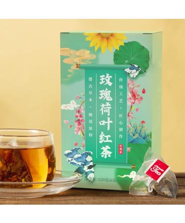 Rose Leaf Black Tea Natural Sun Dried Rose Flower Petals Caffeine Free Herbal Tea Recycled Food Grade Pet Jar 120g 20 Count - Buy Online on GoSupps.com