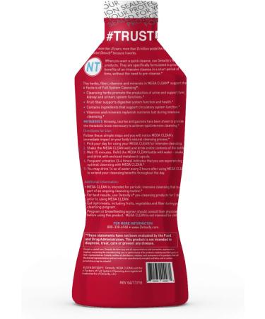 Detoxify Mega Clean NT Herbal Cleanse 32oz - Professionally Formulated Herbal Detox Drink with MetaBoost - Tropical Flavor - Buy Online on GoSupps.com