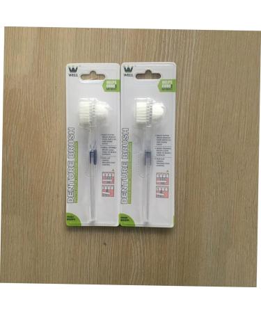 Buy Minkissy Double-Sided Toothbrush for Dentures - Effective Cleaning Brush with Plastic Handle | International Shipping Available - Buy Online on GoSupps.com